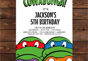Ninja Turtle Birthday Invitation Template Teenage Mutant Ninja Turtle Invitation Printable