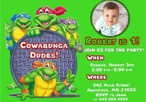 Ninja Turtle Party Invitation Template Free Ninja Turtle Birthday Party Invitations Free Invitation