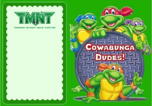 Ninja Turtle Party Invitation Template Free Teenage Mutant Ninja Turtles Another Great Idea for A
