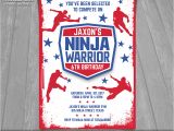 Ninja Warrior Birthday Invitation Template Free American Ninja Warrior Invitation Ninja Warrior Invite