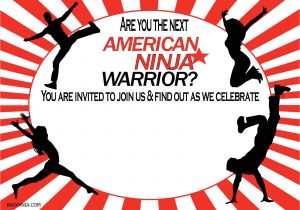 Ninja Warrior Birthday Invitation Template Free Free Printable Ninja Birthday Invitations Template