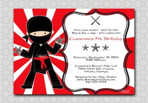 Ninja Warrior Birthday Invitation Template Free Ninja Birthday Invitation Printable Party by Swishprintables