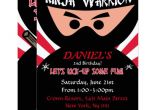 Ninja Warrior Birthday Invitation Template Free Ninja Warrior Birthday Invitation Zazzle Com