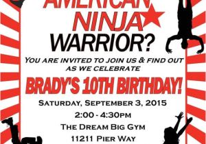Ninja Warrior Birthday Party Invitation Template Free 17 American Ninja Warrior Party Ideas for Any Age