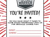 Ninja Warrior Birthday Party Invitation Template Free American Ninja Warrior Birthday Party Our Handcrafted Life
