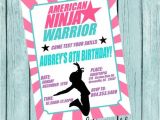 Ninja Warrior Birthday Party Invitations American Ninja Warrior Printable Invitation by