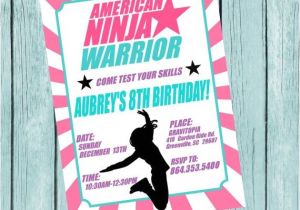Ninja Warrior Birthday Party Invitations American Ninja Warrior Printable Invitation by