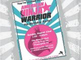 Ninja Warrior Birthday Party Invitations Girl Ninja Warrior Invitation Ninja Warrior Girl Party Girls