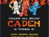 Ninjago Birthday Invitation Template Free Lego Ninjago Ninja Birthday Party Invitation by
