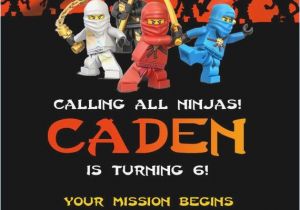 Ninjago Birthday Invitation Template Free Lego Ninjago Ninja Birthday Party Invitation by