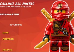 Ninjago Birthday Invitation Template Free Printable Lego Ninjago Birthday Invitation Free