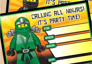 Ninjago Birthday Invitation Template Free Printable Lego Ninjago Birthday Invitation Set
