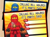 Ninjago Birthday Invitation Template Free Printable Lego Ninjago Birthday Invitation Set