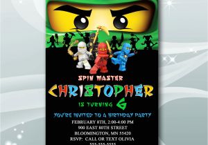 Ninjago Birthday Invitation Template Lego Ninjago Invitation for Birthday Party by Sportbirthday