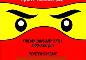 Ninjago Birthday Party Invitation Template Free Ninjago Invitation Template Free