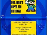 Nintendo Ds Birthday Party Invitations Diy Printable Video Game Birthday Party Invitation Video