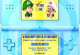 Nintendo Party Invitations Diy Printable Video Game Shower Party Invitation Video