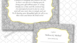 No Wrap Bridal Shower Invitation Wording No Wrap Bridal or Baby Shower Insert and Label Any Accent