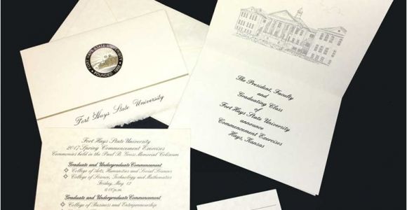 Non Photo Graduation Invitations fort Hays State University Announcements