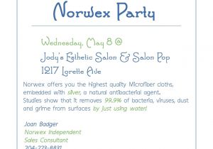 Norwex Facebook Party Invitation Live Clean Live Well