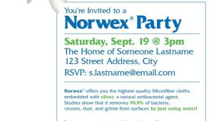 Norwex Party Invitation norwex Party Invitation