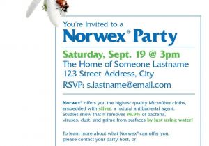 Norwex Party Invitation Sample norwex Party Invitation