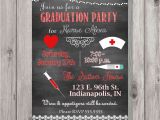 Nurse Graduation Invitations Printable Digital Chalkboard Style Nurse Graduation Party Invitation You