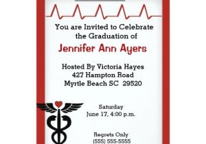 Nursing Graduation Party Invitations Card Nurse Graduation Party Invitation Zazzle