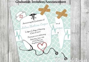 Nursing School Graduation Announcements Invitations Nursing Graduation Invitation Pinning Ceremony Invitation