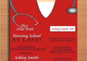 Nursing School Graduation Party Invitations Templates Free Printable Graduation Party Invitation Template Nurse