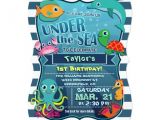 Ocean theme Party Invitations Colorful Kid 39 S Sea Life Birthday Party Invitation Zazzle
