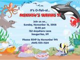 Ocean theme Party Invitations Fish Ocean Sea Birthday Party Invitations Fish Ocean Sea