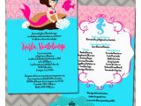 Ocean theme Party Invitations Ocean theme Quinceanera Invitations Pink Turquoise