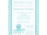 Octopus Baby Shower Invitations 5×7 Ocean Sea Life Octopus Baby Shower Invitation