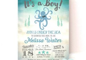 Octopus Baby Shower Invitations Octopus Baby Shower Invitation Under the Sea by