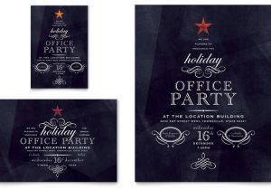 Office Christmas Party Invitation Template Office Holiday Party Flyer Ad Template Word Publisher