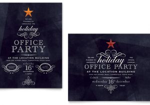 Office Christmas Party Invitation Template Office Holiday Party Poster Template Word Publisher