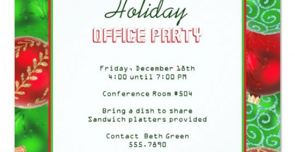 Office Holiday Party Invitation Template Christmas Holiday Office Party Invitations Zazzle Com