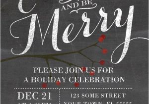 Office Party Invitation Template Editable Chalkboard Holiday Party Invitation Eat Drink and Be