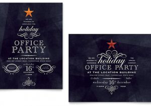 Office Party Invitation Template Office Holiday Party Flyer Ad Template Design