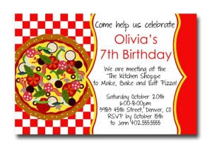Office Pizza Party Invitation Template Custom Pizza Party Red Checker Birthday Party Invitation Card