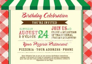 Office Pizza Party Invitation Template Pizza and Birthday Party Invitation Design Template Stock