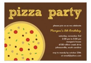 Office Pizza Party Invitation Template Pizza Party Invitation 5 Quot X 7 Quot Invitation Card Zazzle