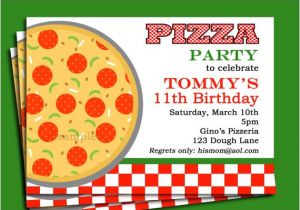 Office Pizza Party Invitation Template Pizza Party Invitation Printable or Printed with Free Shipping