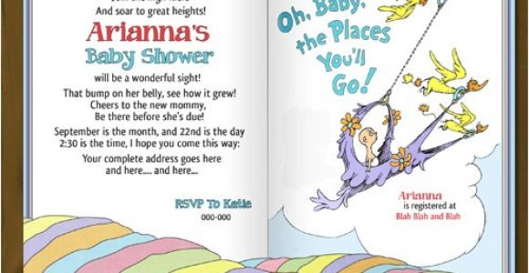 Oh the Places You Ll Go Baby Shower Invitations Dr Seuss Oh Baby Places You Ll Go Baby Shower Invitation