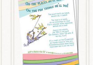 Oh the Places You Ll Go Baby Shower Invitations Oh the Places You Ll Go Dr Seuss Baby Shower