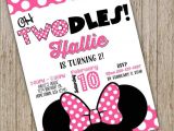 Oh Twodles Birthday Invitation Template Minnie Mouse Uitnodigen 2e Verjaardag Minnie Uitnodigingen