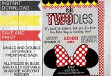 Oh Twodles Birthday Invitation Template Oh Twodles Invitations Minnie Mouse Inspired Birthday