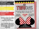 Oh Twodles Birthday Invitation Template Oh Twodles Invitations Minnie Mouse Inspired Birthday