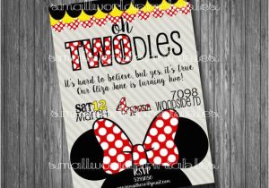 Oh Twodles Birthday Invitation Template Oh Twodles Invitations toodles Minnie Mouse Girls Birthday